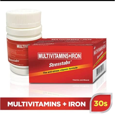 STRESSTABS, Stresstabs Multivitamins + Iron 30 Tablets .